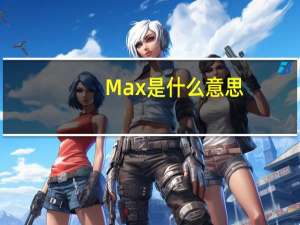 Max是什么意思