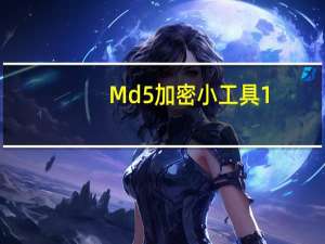 Md5加密小工具 1.0 绿色免费版（Md5加密小工具 1.0 绿色免费版功能简介）