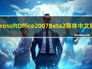 Microsoft Office 2007 Beta 2 简体中文版本（Microsoft Office 2007 Beta 2 简体中文版本功能简介）