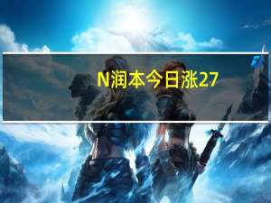N润本今日涨27.04% 五机构净卖出8221.91万元