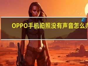 OPPO手机拍照没有声音怎么办
