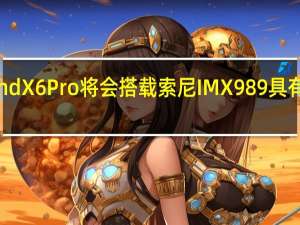 OPPOFindX6Pro将会搭载索尼IMX989具有一英寸超大底