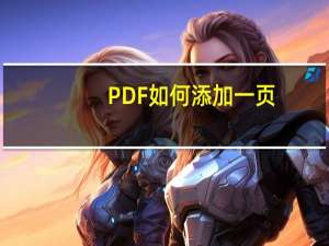 PDF如何添加一页（如何在pdf中添加一页pdf文件）
