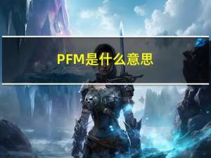 PFM是什么意思（P F是什么意思）