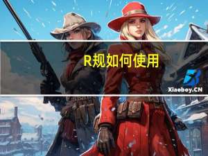 R规如何使用