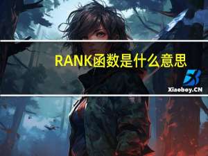 RANK函数是什么意思