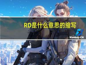 RD是什么意思的缩写