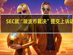 SEC就“瑞波币裁决”提交上诉动议