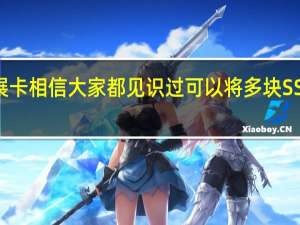 SSD扩展卡相信大家都见识过可以将多块SSD组合在一起