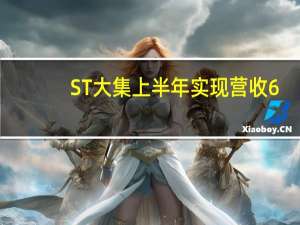 ST大集上半年实现营收6.78亿元 现金流有所改善