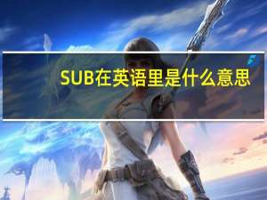 SUB在英语里是什么意思