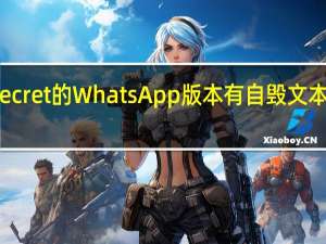 Secret的WhatsApp版本有自毁文本的功能