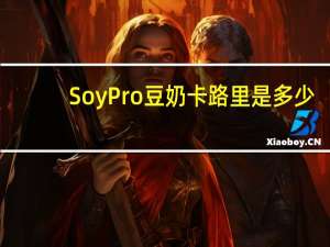 Soy Pro 豆奶卡路里是多少