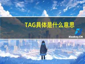 TAG具体是什么意思