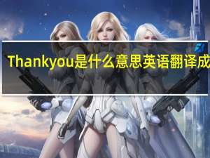 Thankyou是什么意思英语翻译成中文