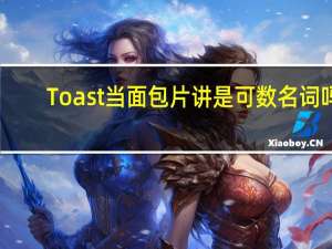 Toast当面包片讲是可数名词吗？