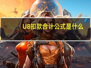 U8扣款合计公式是什么