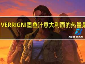 VERRIGNI 墨鱼汁意大利面的热量是多少