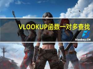 VLOOKUP函数一对多查找