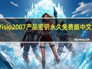 Visio2007产品密钥永久免费版 中文破解版（Visio2007产品密钥永久免费版 中文破解版功能简介）