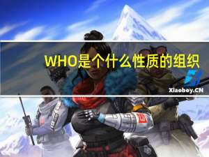 WHO是个什么性质的组织