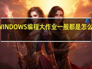 WINDOWS编程大作业一般都是怎么完成的