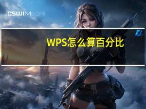 WPS怎么算百分比