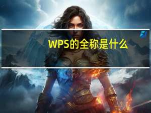 WPS的全称是什么