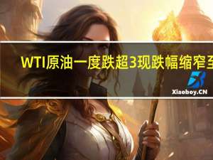WTI原油一度跌超3%现跌幅缩窄至2.65%报82.79美元/桶；布伦特原油现跌2.33%报86.89美元/桶