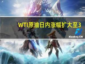 WTI原油日内涨幅扩大至3%