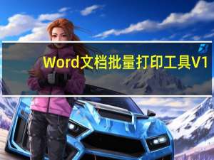 Word文档批量打印工具 V1.2 绿色特别版（Word文档批量打印工具 V1.2 绿色特别版功能简介）