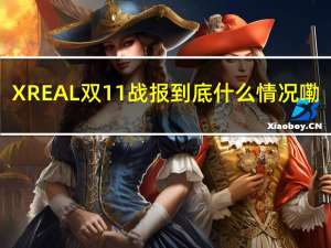 XREAL雙11戰(zhàn)報 到底什么情況嘞