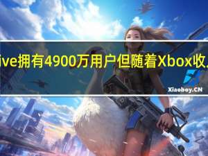 Xbox Live拥有4900万用户 但随着Xbox收入下滑 微软游