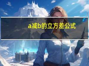 a减b的立方差公式