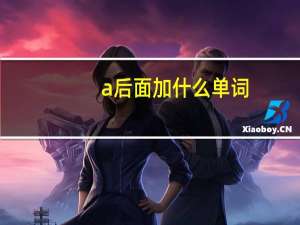 a后面加什么单词