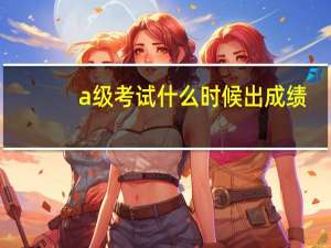 a级考试什么时候出成绩