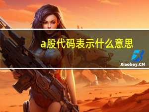 a股代码表示什么意思