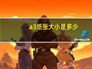 a3纸张大小是多少