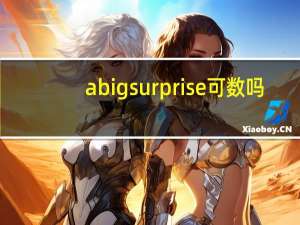 abigsurprise可数吗