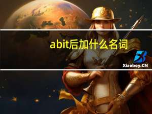 a bit后加什么名词