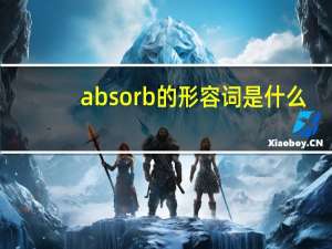 absorb的形容词是什么