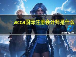 acca国际注册会计师是什么
