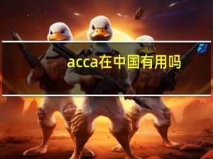 acca在中国有用吗