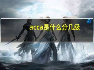 acca是什么分几级
