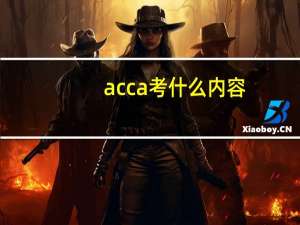 acca考什么内容