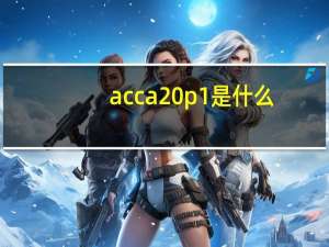 acca p1是什么