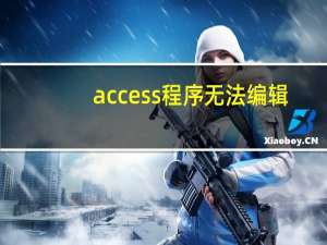 access程序无法编辑