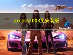 access2003免安装版（access2003视频教程）