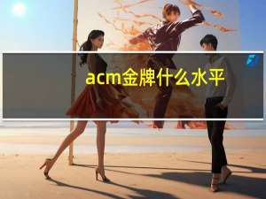 acm金牌什么水平