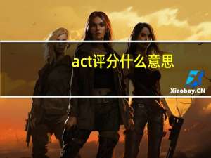 act评分什么意思